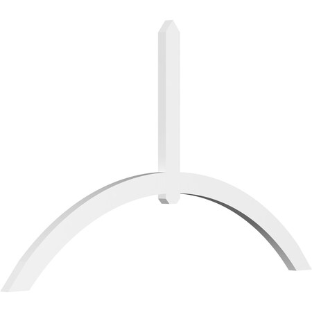 Ekena Millwork Archdale Architectural Grade PVC Gable Bracket, 84"W x 49"H x 2"D x 4"F, 14/12 Pitch GBP084X49X0204ARC00